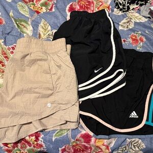 Nike and Adidas Shorts Set - Black and Tan